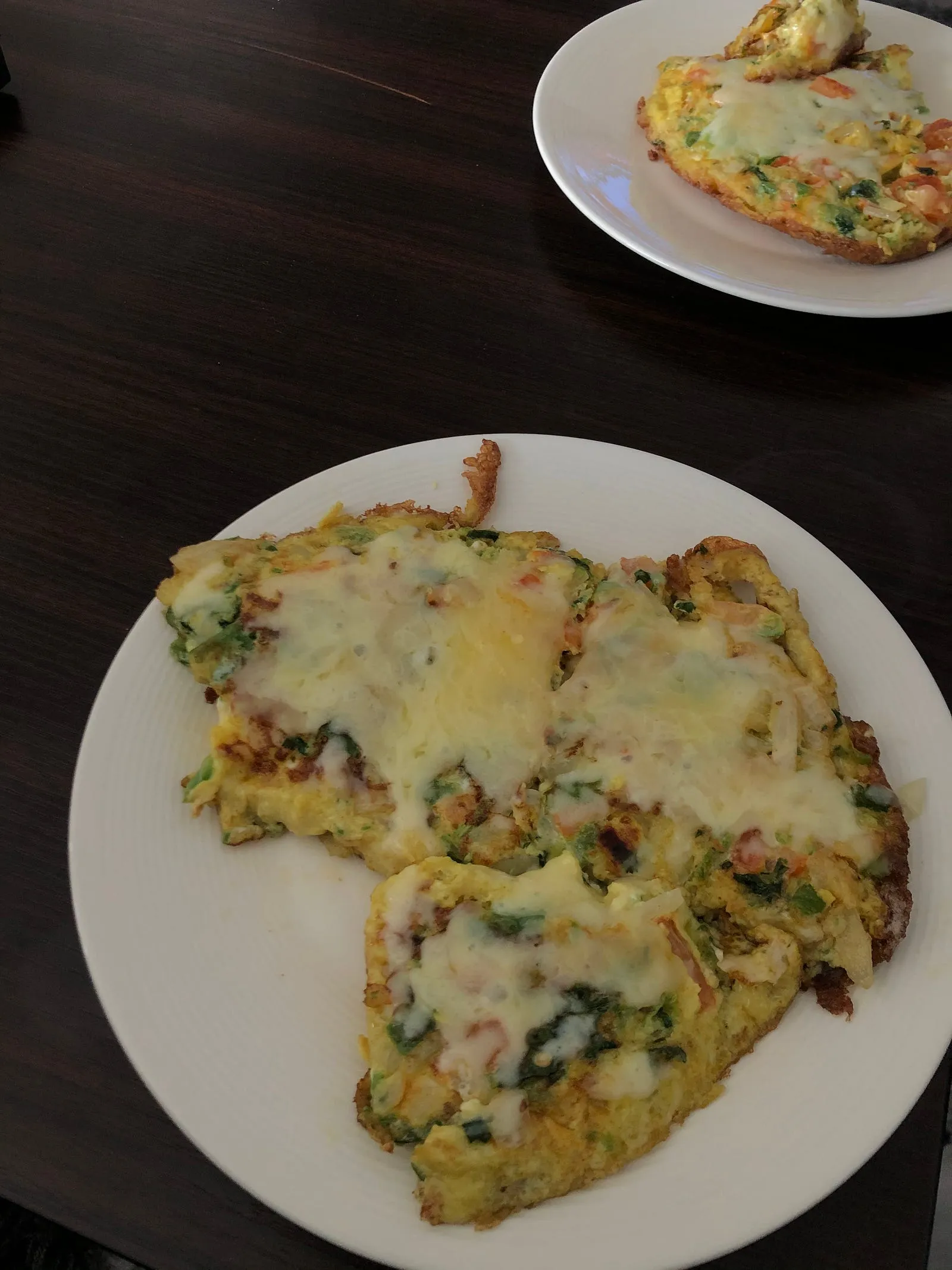 Spinach cheese omelette